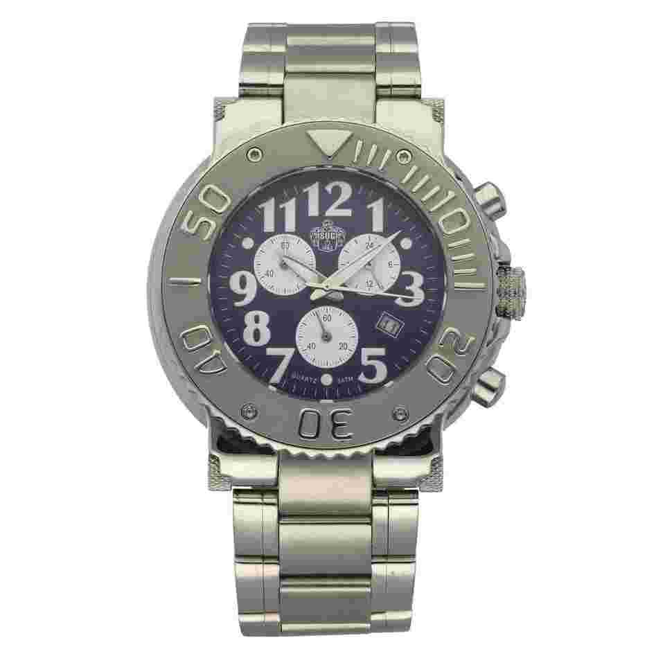 S.U.G. SUG 1883 51205-517 Chronograph Stainless Steel 44mm Blue Dial Quartz Men's Watch