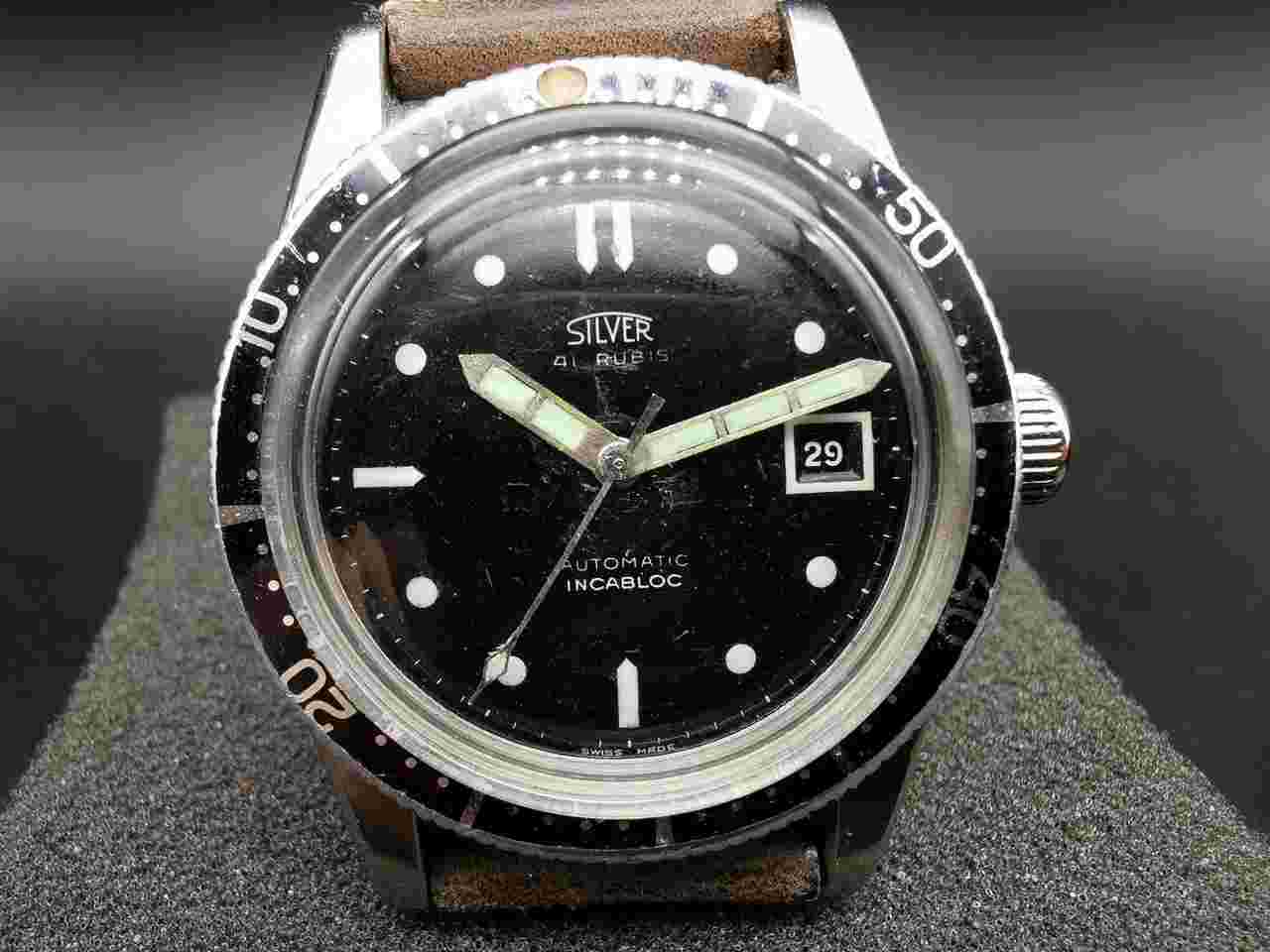 Titus Silver 9090 - Steel 37mm 41 Jewels Incabloc - Radium Hands - RARE