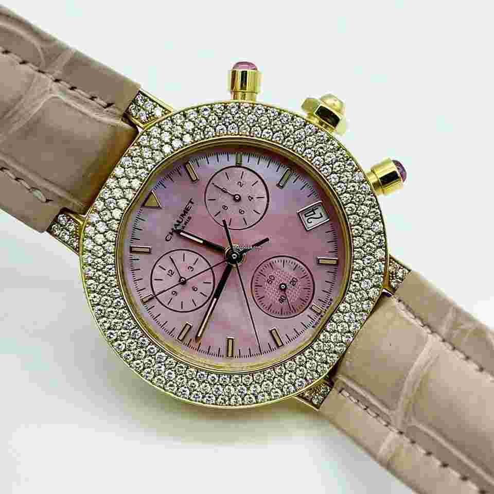 Chaumet Class One
                           
                                 18Kt Yellow Gold Mother of Pearl Dial Diamonds Bezel
