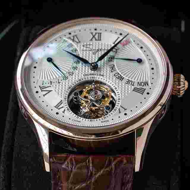 Sea-Gull
                           
                                 Sugess Tourbillon Master Seagull ST8004 Tourbillon Movement Mens Watch SU8004GW