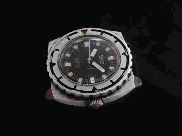 Bulova
                           
                                 Rare Vintage Automatic Snorkel 666 Feet Men's Diver Swiss Watch 70's