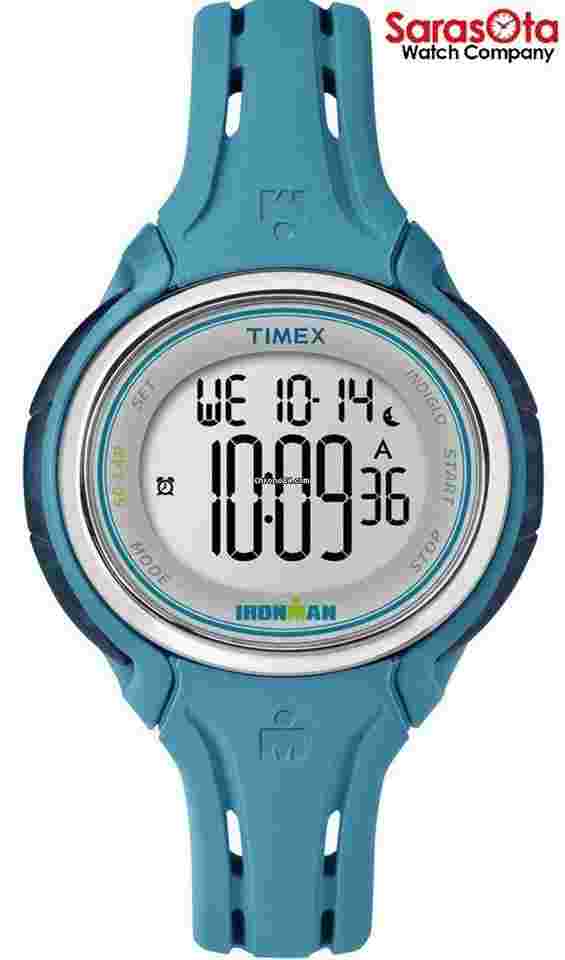 Timex
T5K906 Ironman Mid Size Turquoise Resin Strap Digital Sport Women's Watch