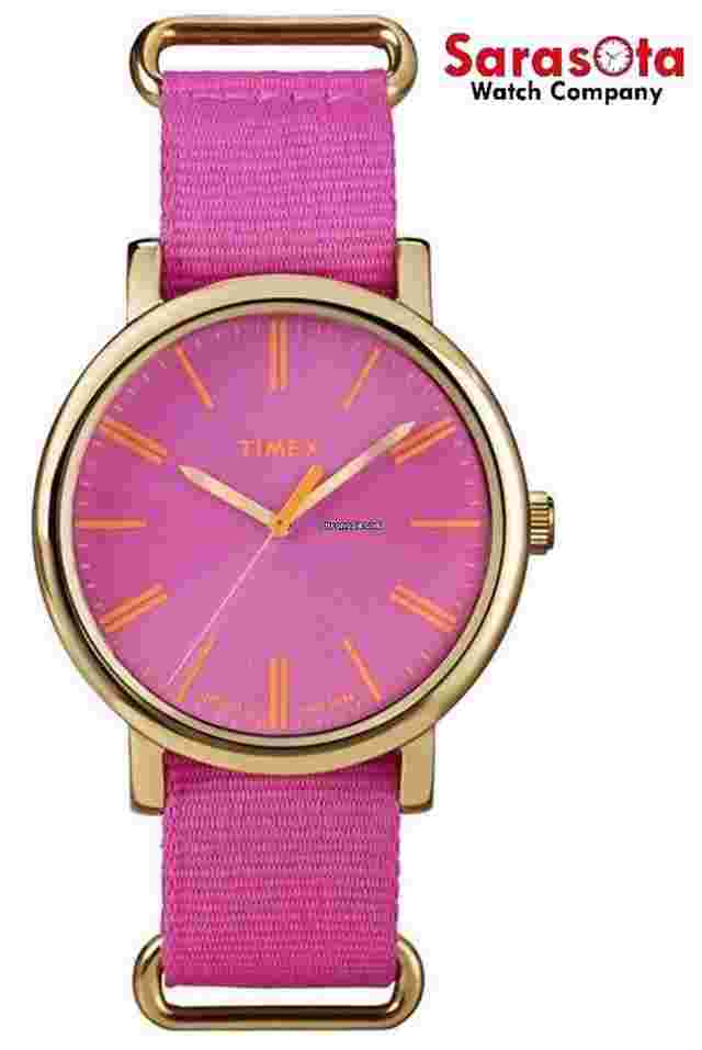 Timex
                           
                                 Originals T2P364 Gold Tone Steel Pink Dial Nylon Quartz Women's Watch