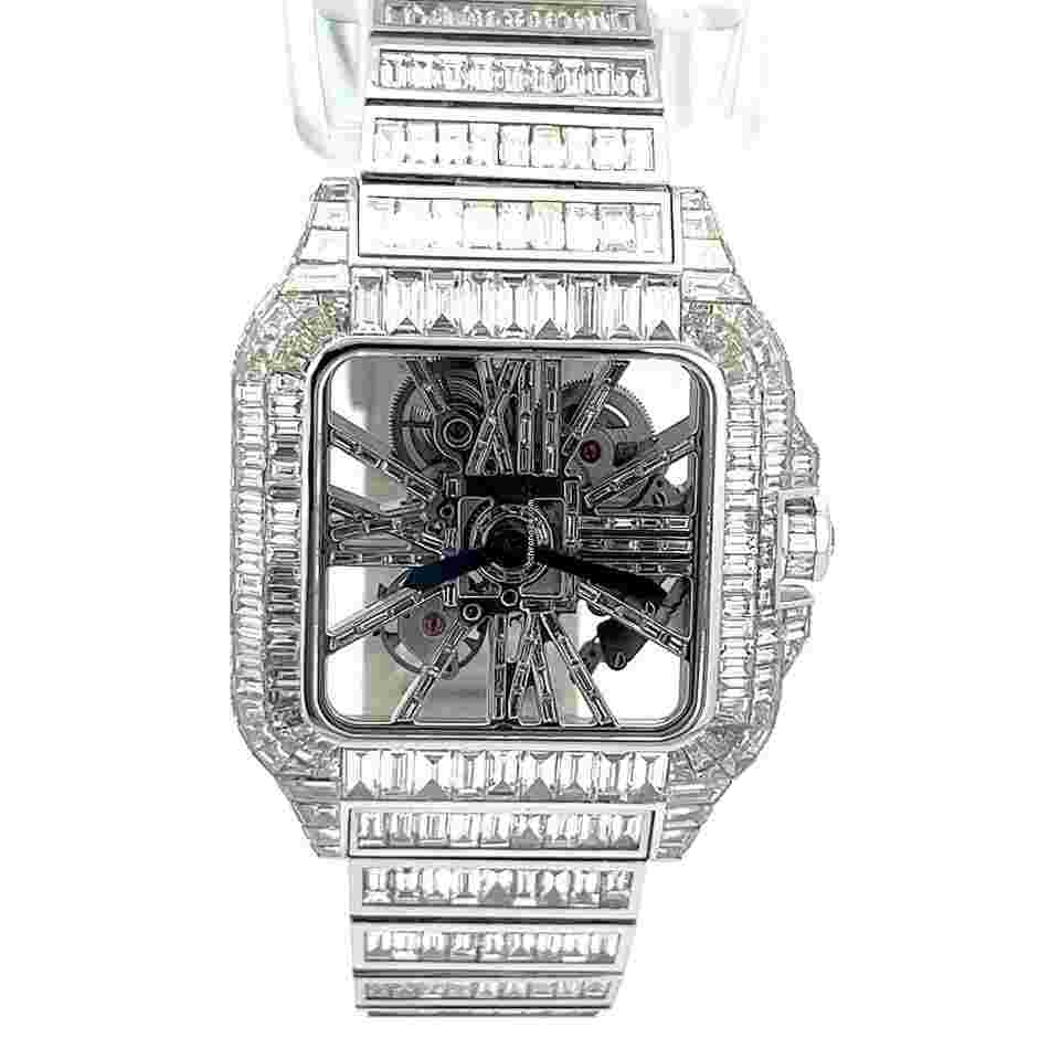 Cartier Santos
De Cartier Skeleton 18K Gold Chandelier Diamonds - Same Worn By Dave East On Album