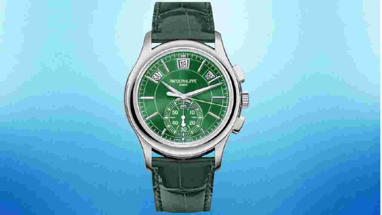 Patek Philippe Annual Calendar Chronograph
                           
                                 5905P-014 Platinum Limited Edition Green Annual Calendar