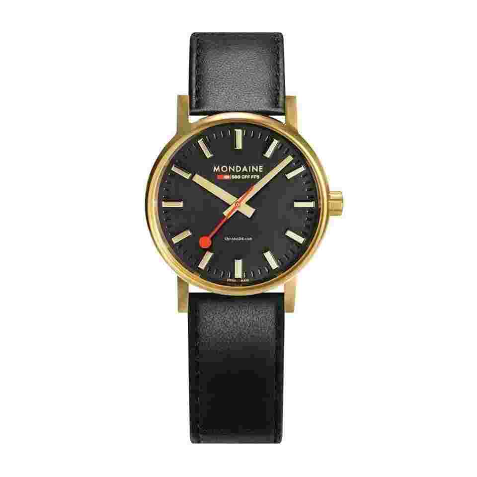 Mondaine Evo
                           
                                 MSE.30120.LB Official Railways Evo2 Gold Petite 30 mm Quartz Wrist Watch