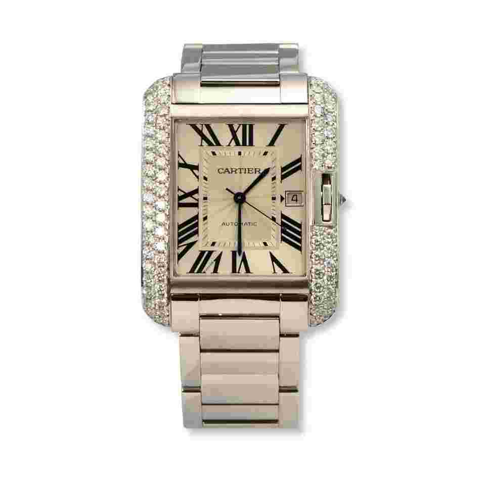 Cartier Tank Anglaise
White Gold Diamond Bezel