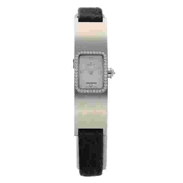 Milus
                           
                                 Eridana ERI007 Steel Diamonds Rectangle Leather Quartz Women's Watch