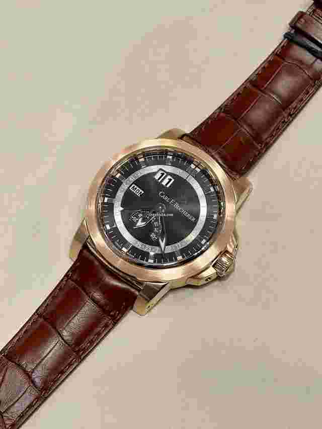Carl F. Bucherer Patravi
                           
                                 EvoTec Calendar 18kt Rose Gold 00.10629.03.33.01 Brown Croc Strap