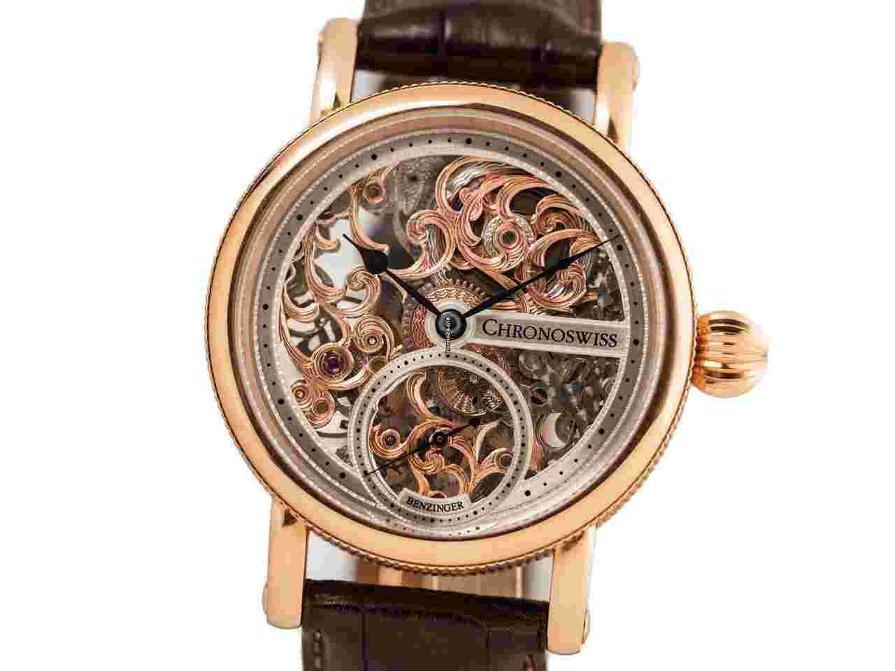 Chronoswiss Régulateur
                           
                                 Edition ZEITZEICHEN II Ref CH6721R Jochen Benzinger Skeleton 18k Rose Gold Limited Edition No.3x/33 Box Papers Bj-2008