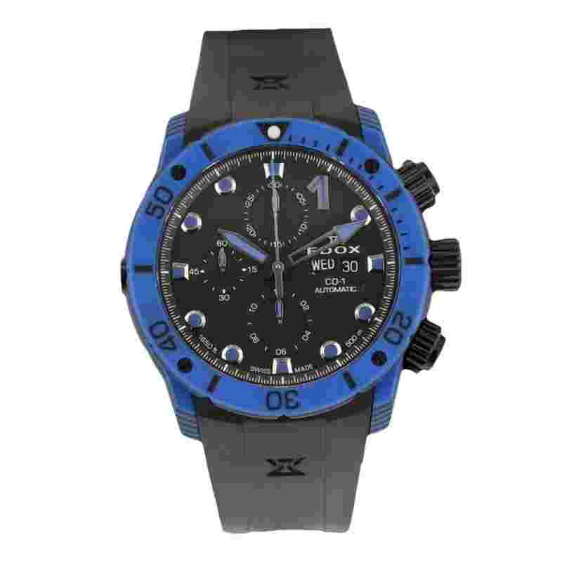 Edox CO-1 Blue Carbon Chronograph Automatic