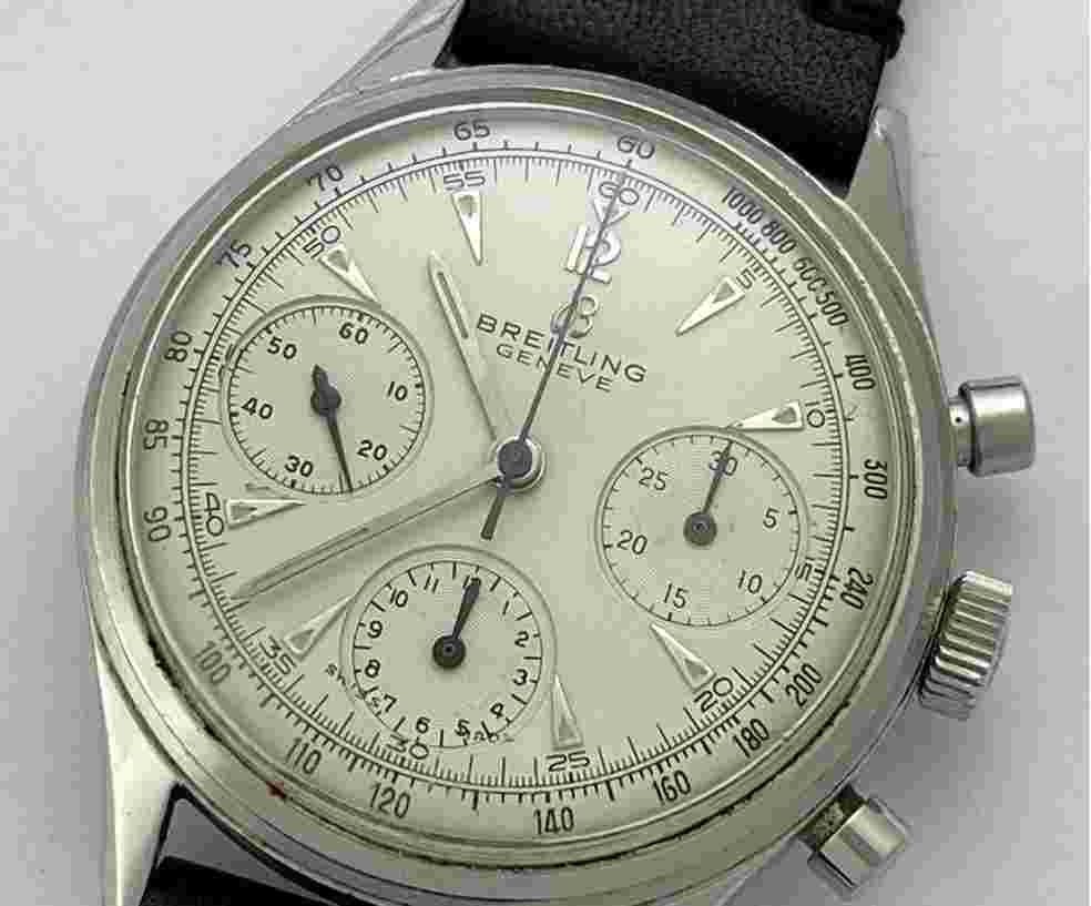 Breitling
                           
                                 Geneve Premier Three Register Chronograph Military Officers WWII Venus152 Swiss Made