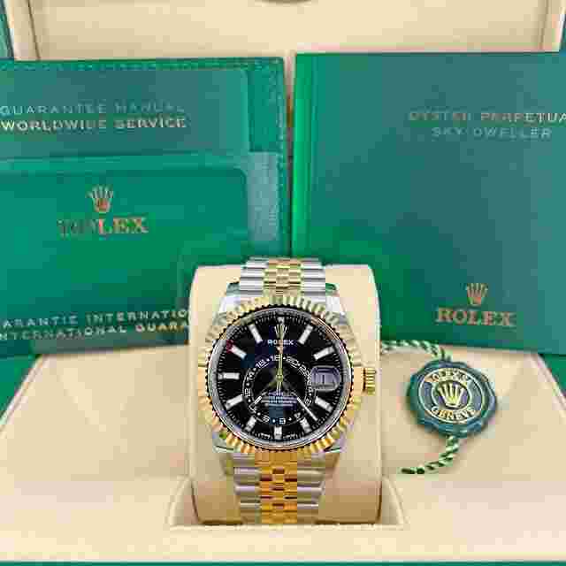 Rolex Sky-Dweller
                           
                                 DISCONTINUED Mint 2022 42mm Black Dial Jubilee Two-Tone 326933-0005