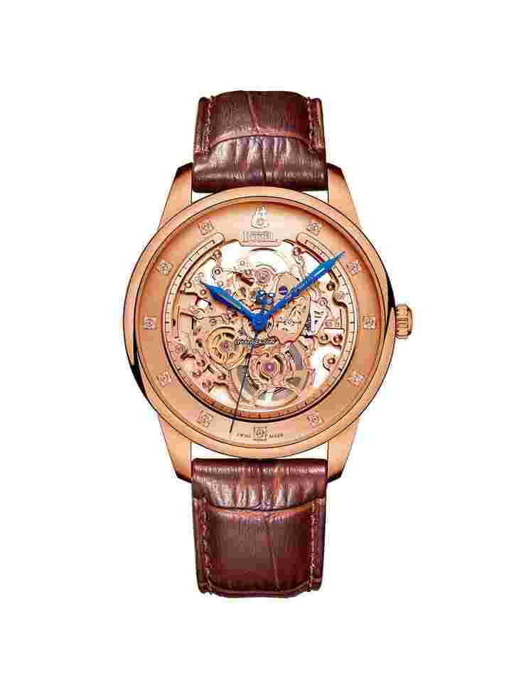 Ernest Borel
                           
                                 Automatic Skeleton Rose Gold Diamonds Swiss Made
