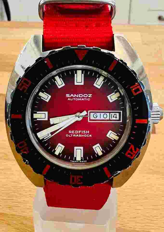 Sandoz
                           
                                 Redfish Oltrashock Vintage Diver 44mm RARE