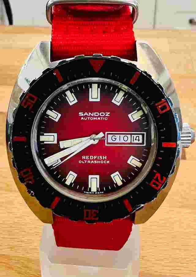 Sandoz
                           
                                 Redfish Oltrashock Vintage Diver 44mm RARE