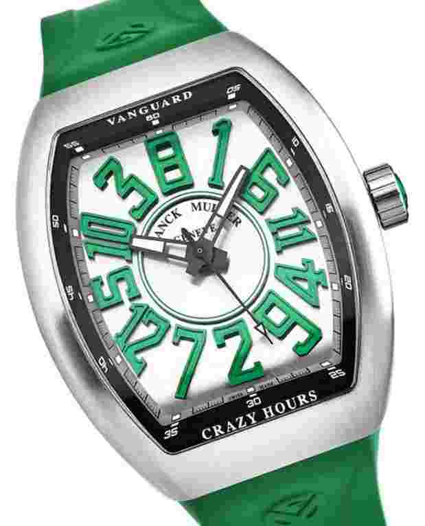 Franck Muller
                           
                                 Vanguard Crazy Hours Green Strap 45CHACBRGRRBR