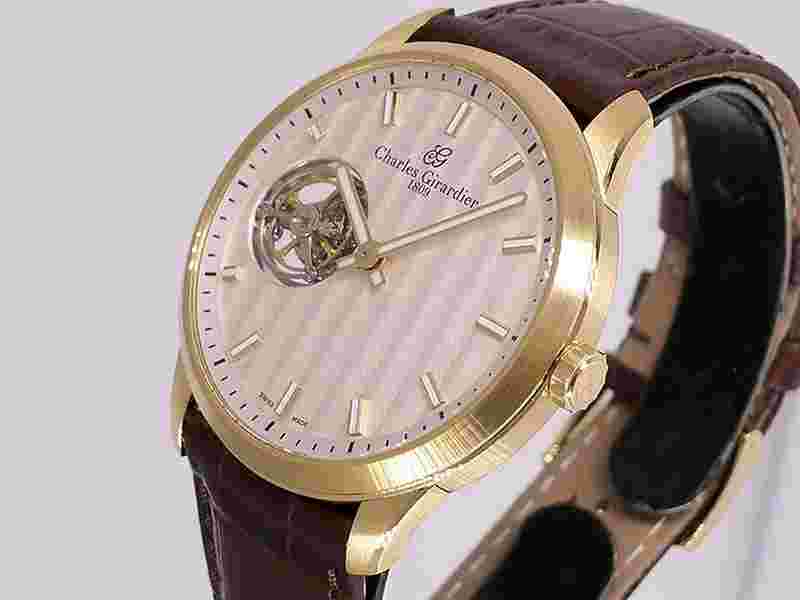 Charles Girardier Tourbilllon 1809 1759YG 18k Yellow Gold Slim 