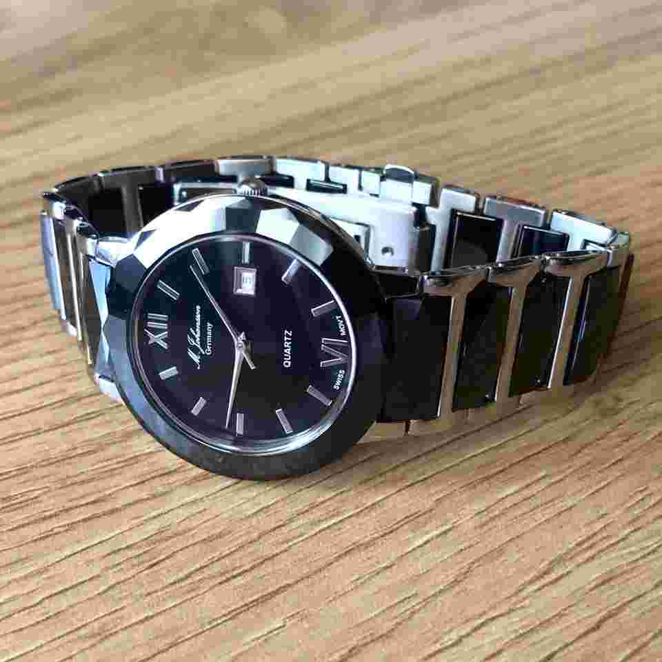 M. Johansson - GERMANY / SAPPHIRE crystal / Hi-Tech CERAMIC / SWISS JustDate mov. / MEN / GOOD TIME 