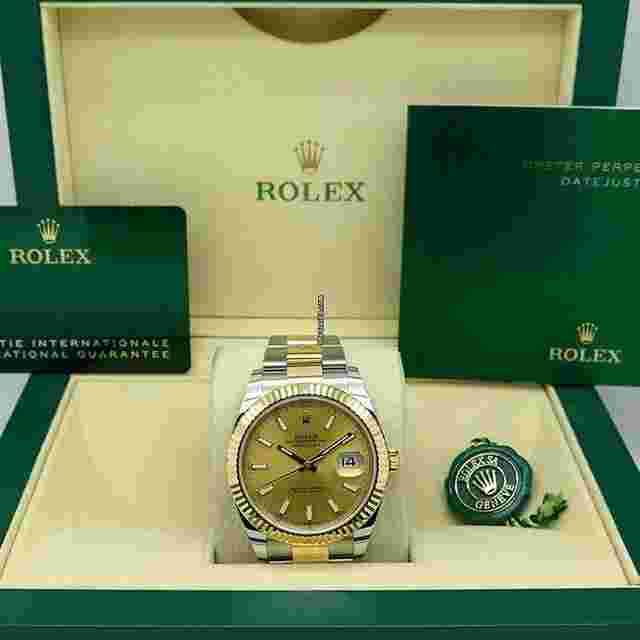 Rolex Datejust 41
                           
                                 126333 41mm Two Tone Champagne Stick Dial Oyster Bracelet 2024 New