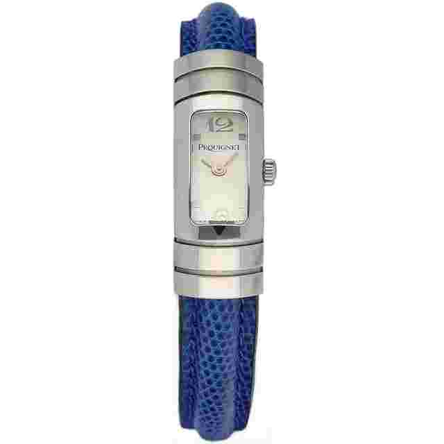 Pequignet
                           
                                 363 Silver Dial Blue Leather Swiss Quartz Women's Watch