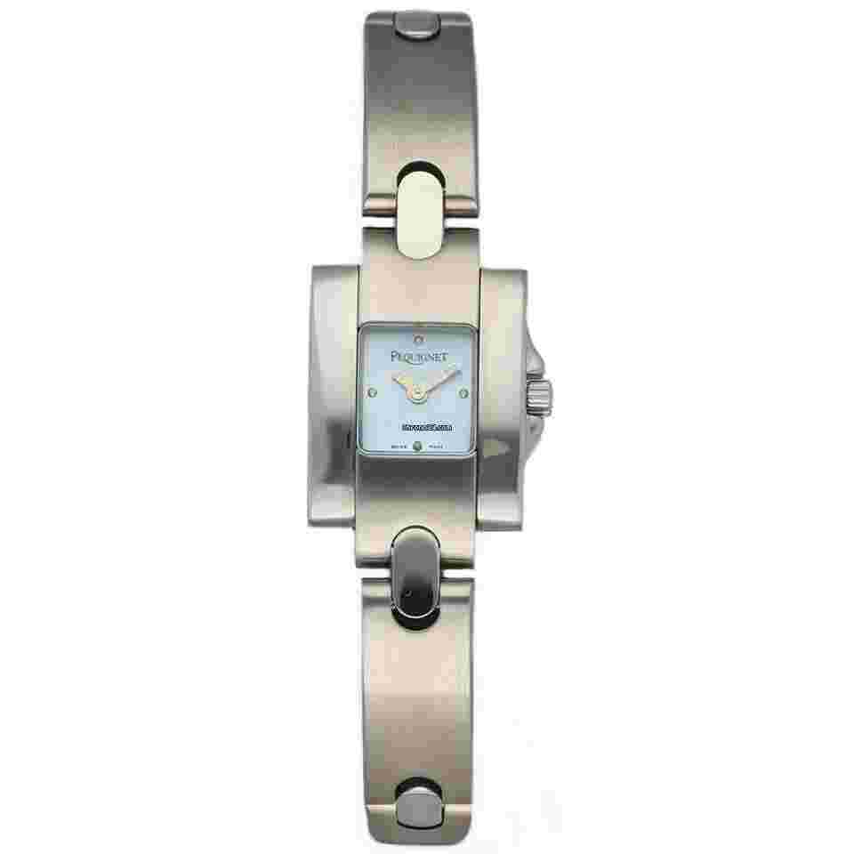 Pequignet
305 Small Tank 18 mm Stainless Steel Blue Dial Quartz Women's Watch