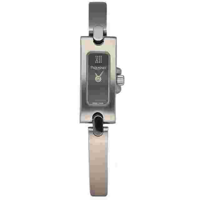 Pequignet
                           
                                 059 Petite Rectangle Stainless Steel Black Dial Quartz Women's Watch