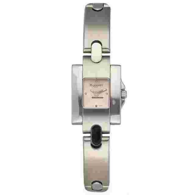 Pequignet
                           
                                 244 Small Tank 18 mm Stainless Steel Pink Dial Quartz Women's Watch