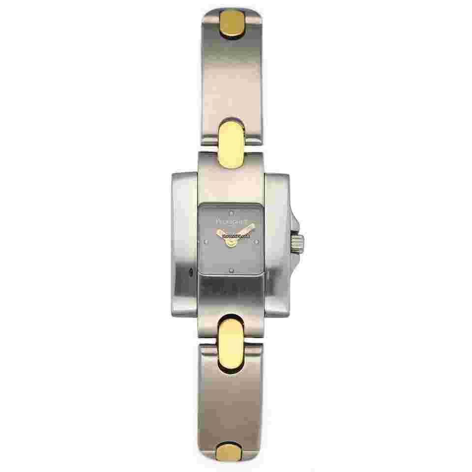 Pequignet
279 Small Tank 14k Gold/Steel 18 mm Gray Dial Quartz Women's Watch
