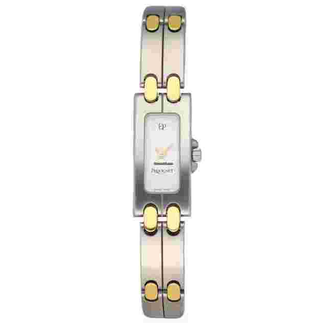 Pequignet
                           
                                 3747 Rectangle 14k Gold/Steel 13mm White Dial Quartz Women's Watch