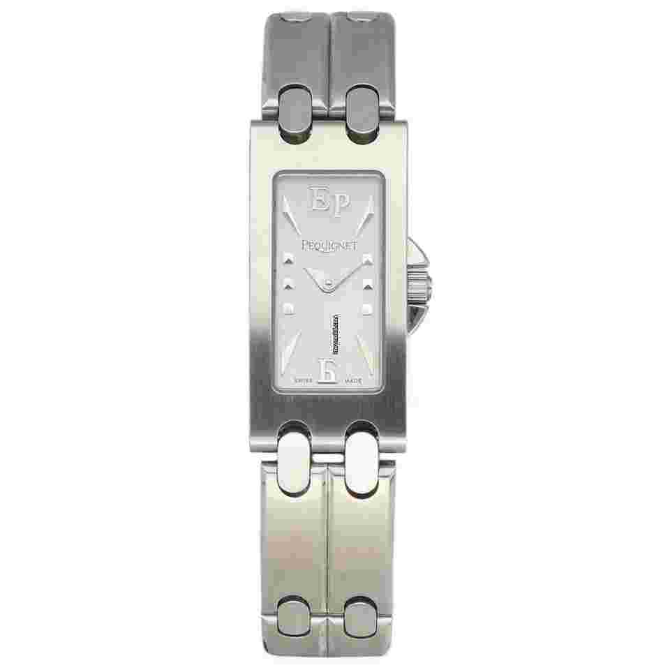 Pequignet
355 Rectangle Stainless Steel 14mm Silver Dial Quartz Women's Watch