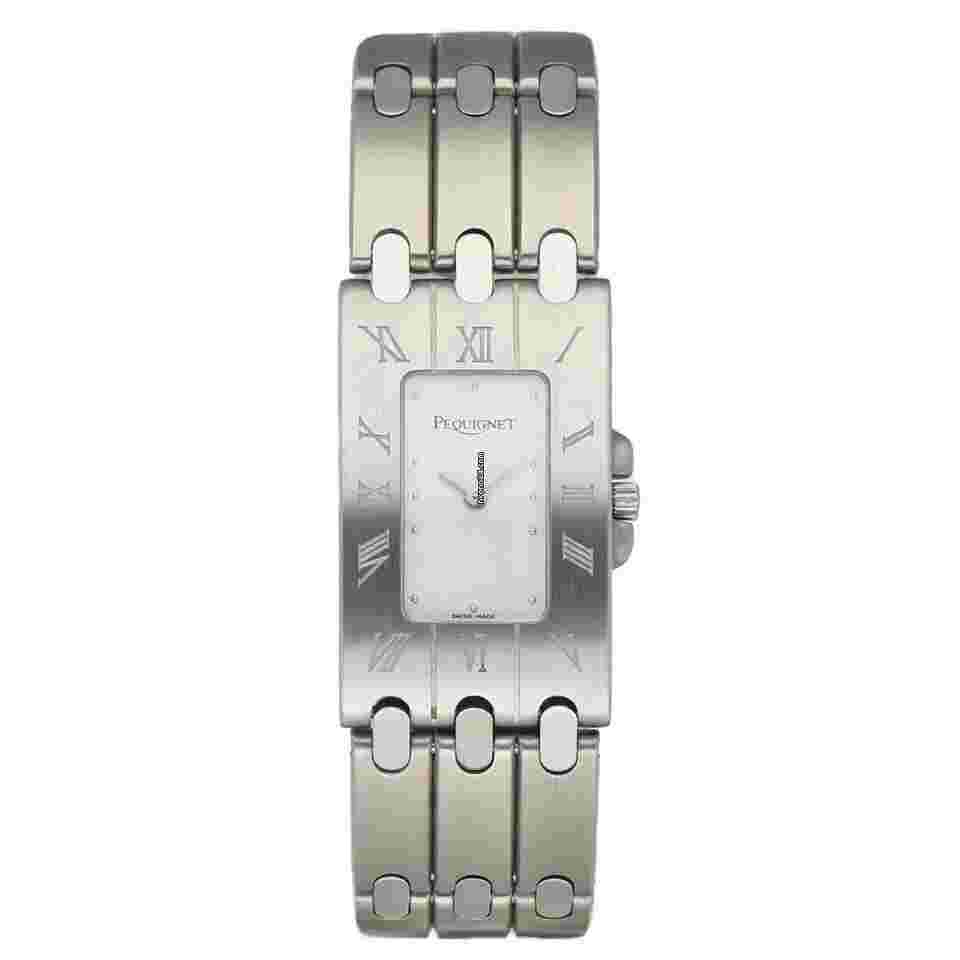 Pequignet
665 Rectangle Stainless Steel 21mm White Dial Swiss Quartz Wrist Watch