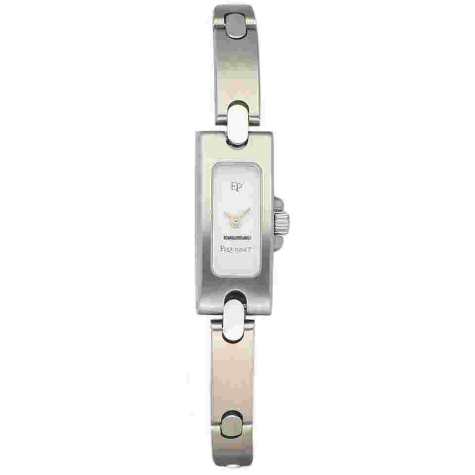 Pequignet
790 Petite Rectangle Stainless Steel White Dial Quartz Women's Watch