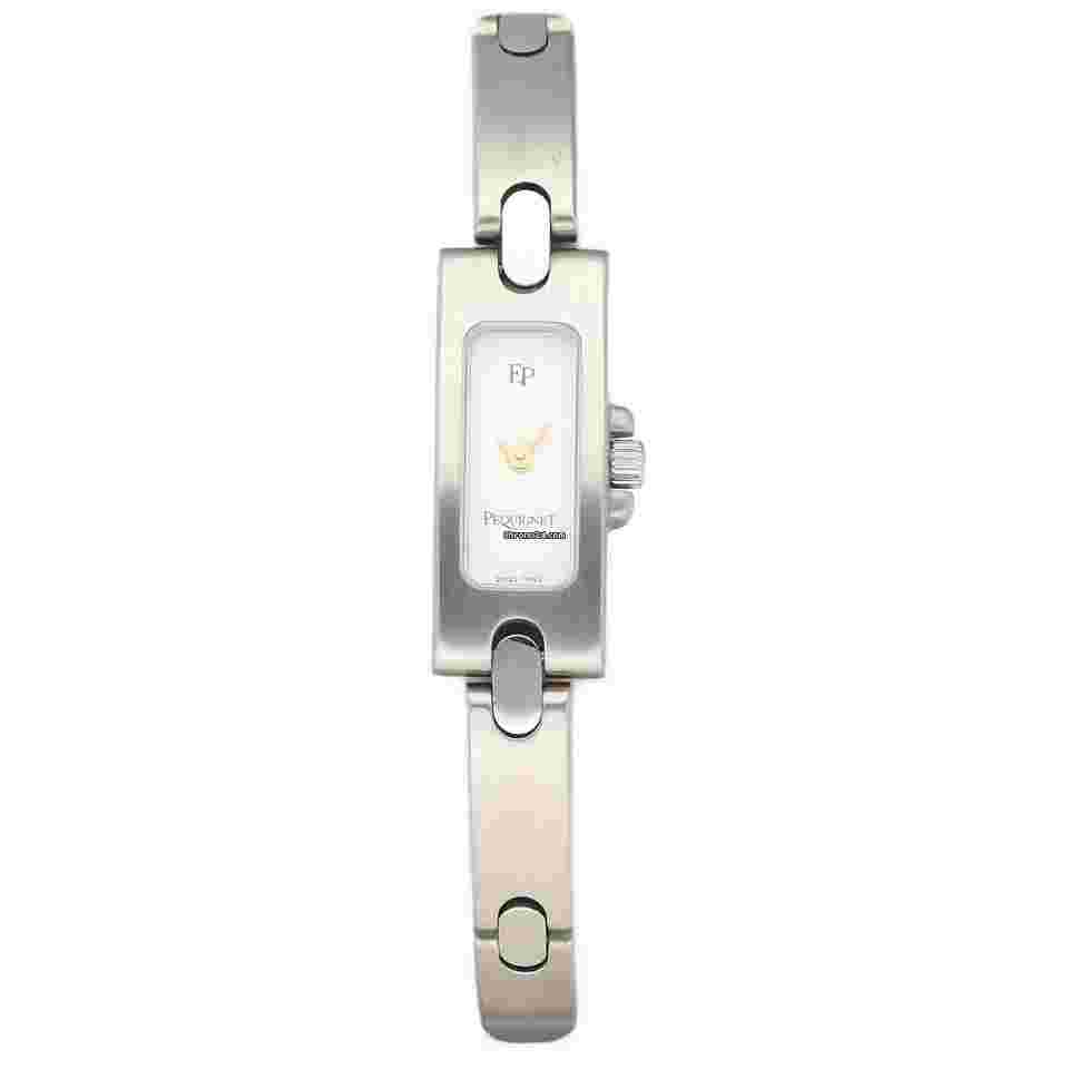 Pequignet
2037 Petite Rectangle Stainless Steel White Dial Quartz Women's Watch