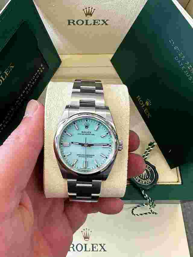 Rolex Oyster Perpetual 36
                           
                                 36mm 126000 "Tiffany" Blue Unworn/Complete 2025 w/WHITE TAG