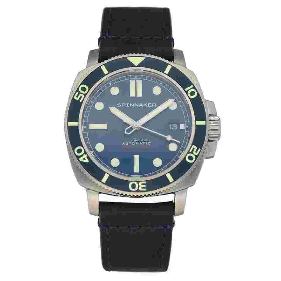 Spinnaker
Hull SP-5088 Blue Dial Steel 42 mm Blue Leather Automatic Men's Watch