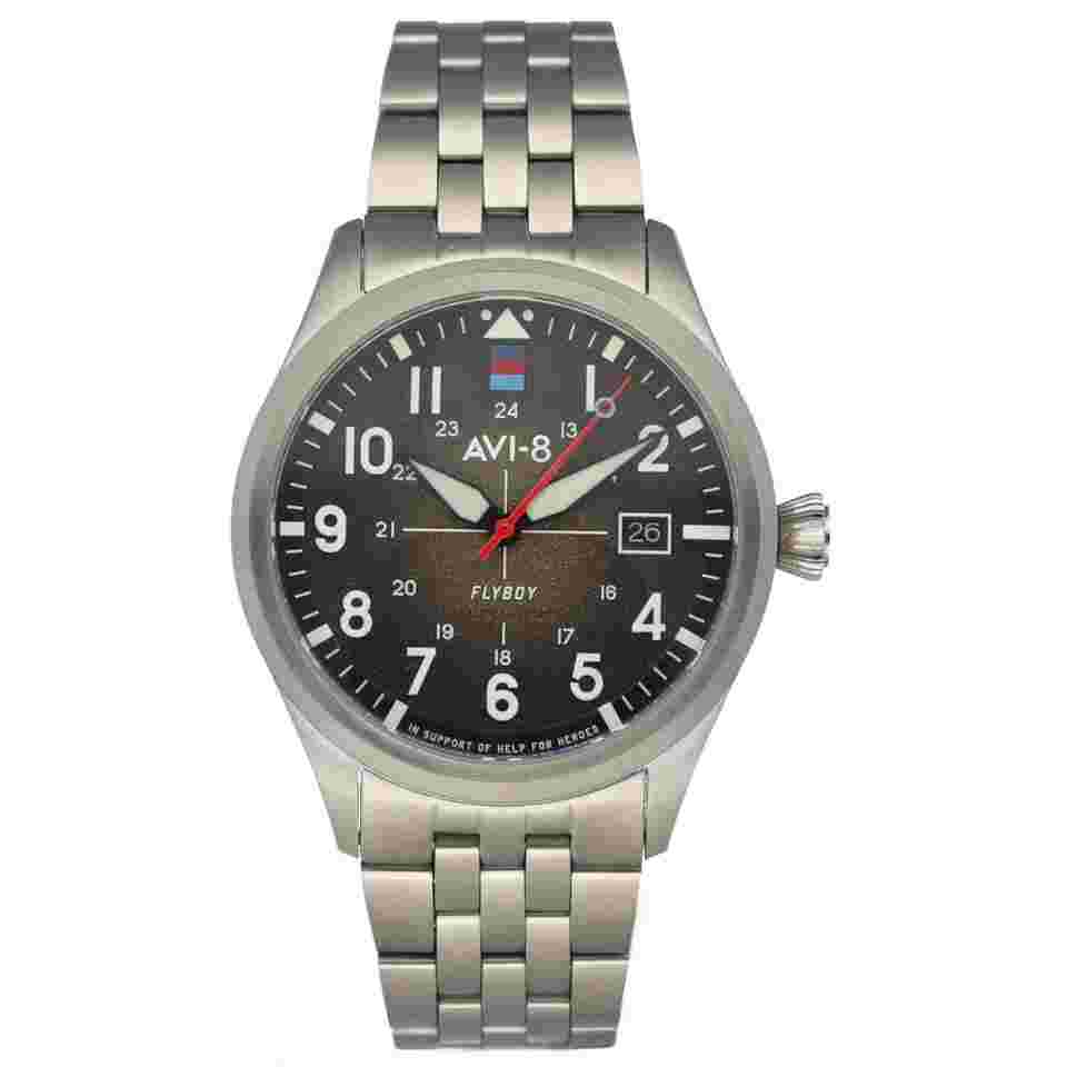 AVI-8 Help for Heroes Flyboy 4075 Limited Steel 42 mm Automatic Men's Watch