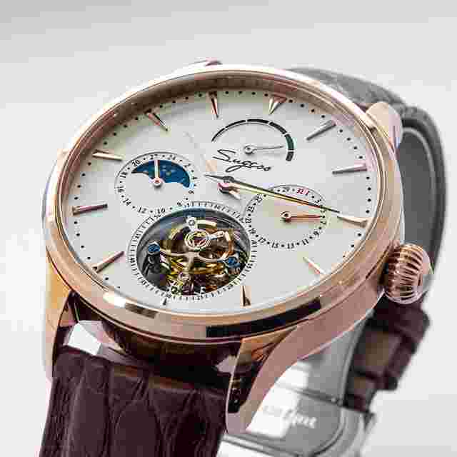 Sea-Gull
                           
                                 movement Sugess Tourb. Master Champagne Dial Seagull ST8007 Movement Mens Watch SU8007GW2