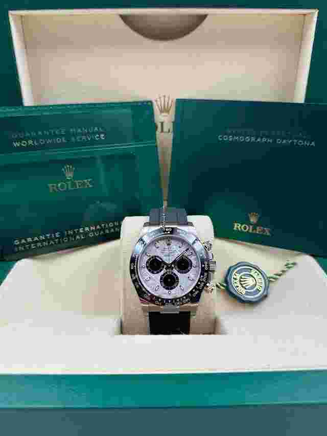 Rolex Daytona
                           
                                 White Gold Oysterflex Meteorite Dial 116519LN Box & Papers 2023