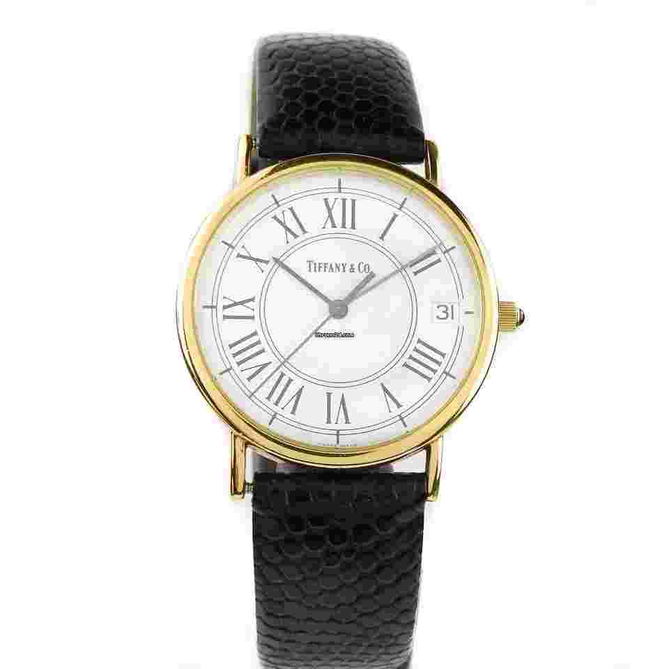 Tiffany
& Co. 18k Yellow Gold Ladies Quartz Wrist Watch w/Date