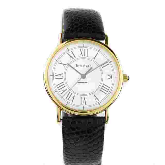 Tiffany
                           
                                 & Co. 18k Yellow Gold Ladies Quartz Wrist Watch w/Date