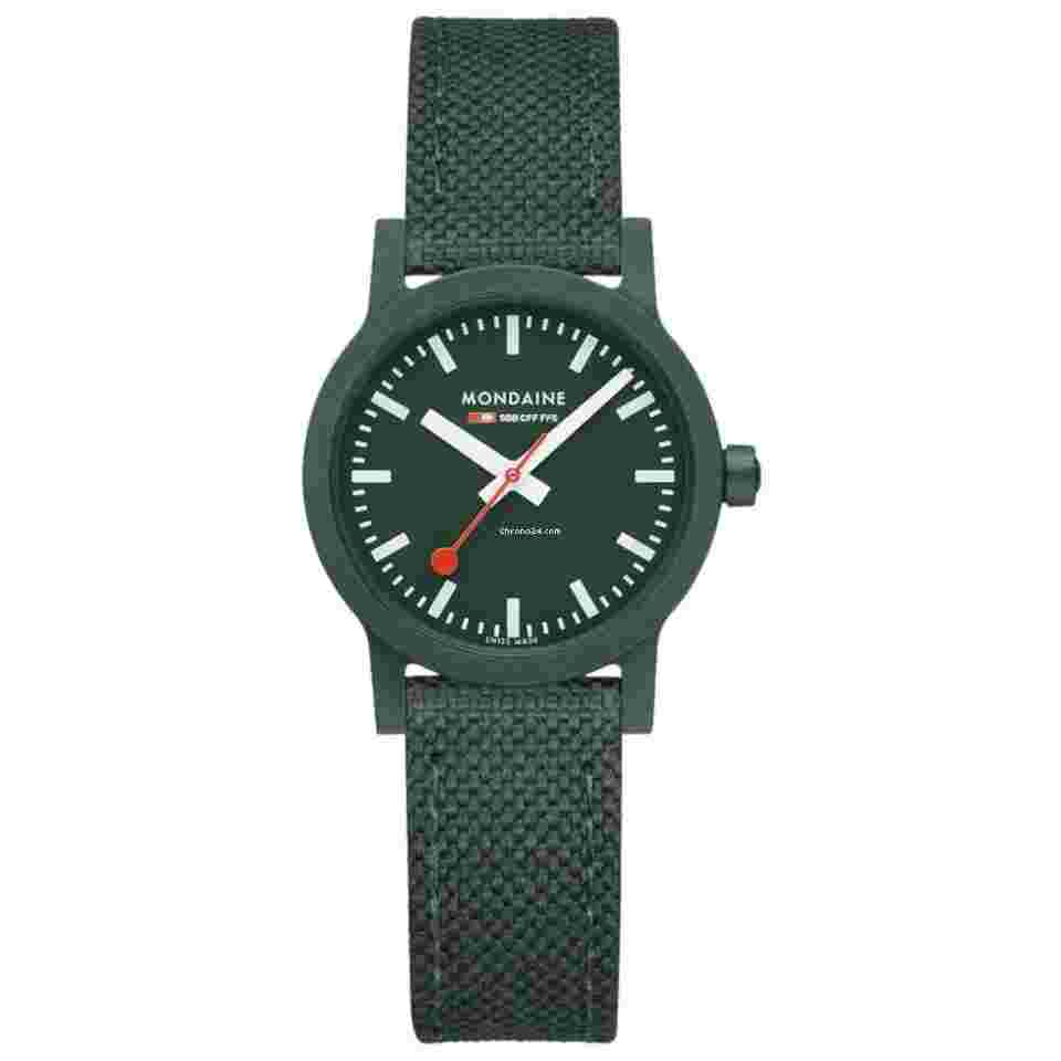 Mondaine
                           
                                 MS1.32160.LF Essence 32mm Green Recycled Textile Quartz Women's Watch