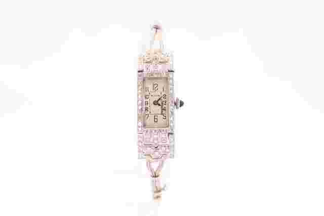 Bulova Diamond
                           
                                 Vintage Art Deco Platinum 14k White Gold & Diamonds Ladies Watch