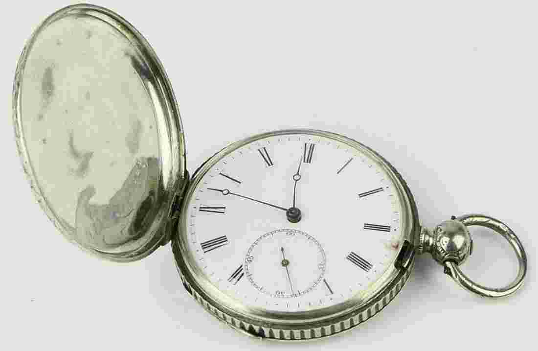Antique Silver Savonette Award Pocket Watch was presented by Russian Emperor Nicholas1 Family Porcelain Dial
