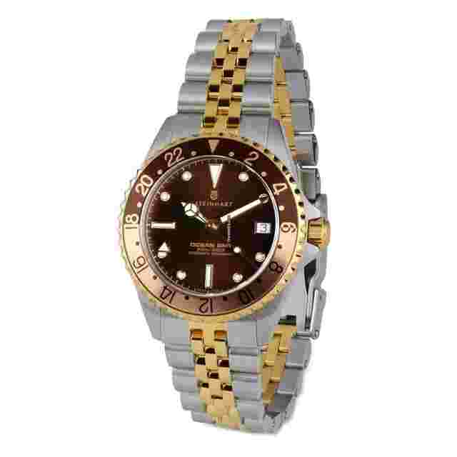 Steinhart Ocean 1
                           
                                 39mm Two Tone Cholate Automatic Men's Swiss Diver Watch 103-1218