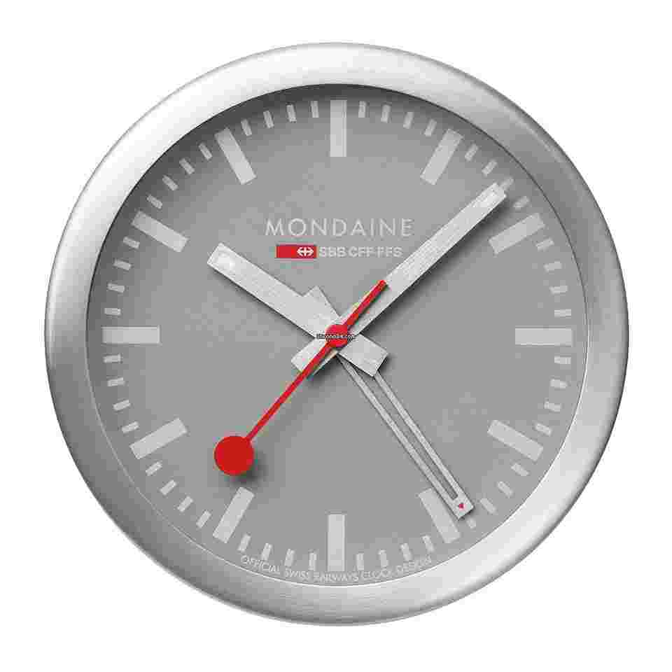 Mondaine
                           
                                 A997.MCAL.86SBV Good Gray Dial 125mm Aluminum Case Mini Alarm Clock
