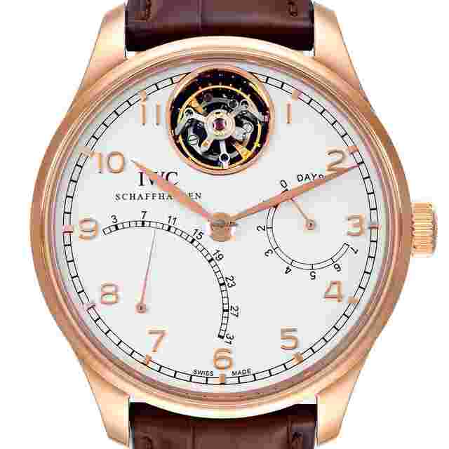 IWC Portuguese Tourbillon
                           
                                 Mystere Retrograde Rose Gold Mens Watch IW504402 Box Card