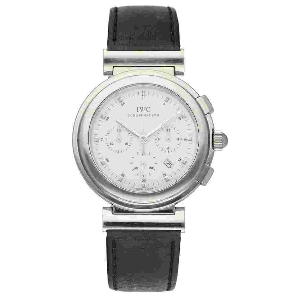 IWC Da Vinci Chronograph
                           
                                 White Dial Steel 37 mm Leather Swiss Quartz Wrist Watch