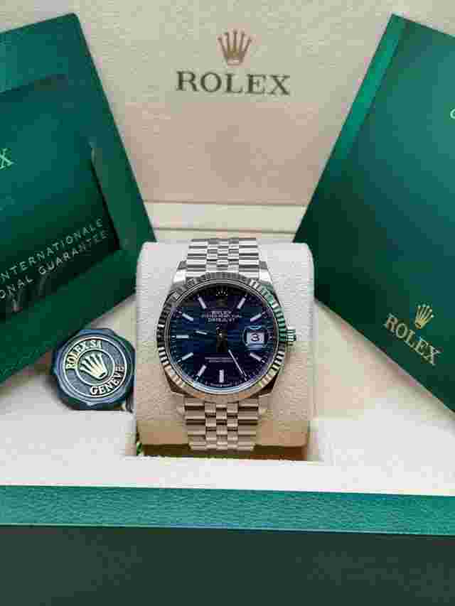 Rolex Datejust 36
                           
                                 126234 Blue Motif Dial - Jubilee Bracelet Pre Owned 2022