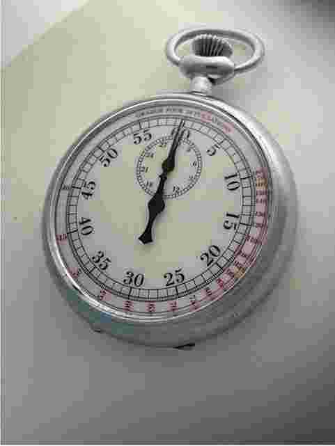 Arco Stopwatch Pulsometer Pulsations Doctors Medical Porcelain Dial Vintage Swiss Made